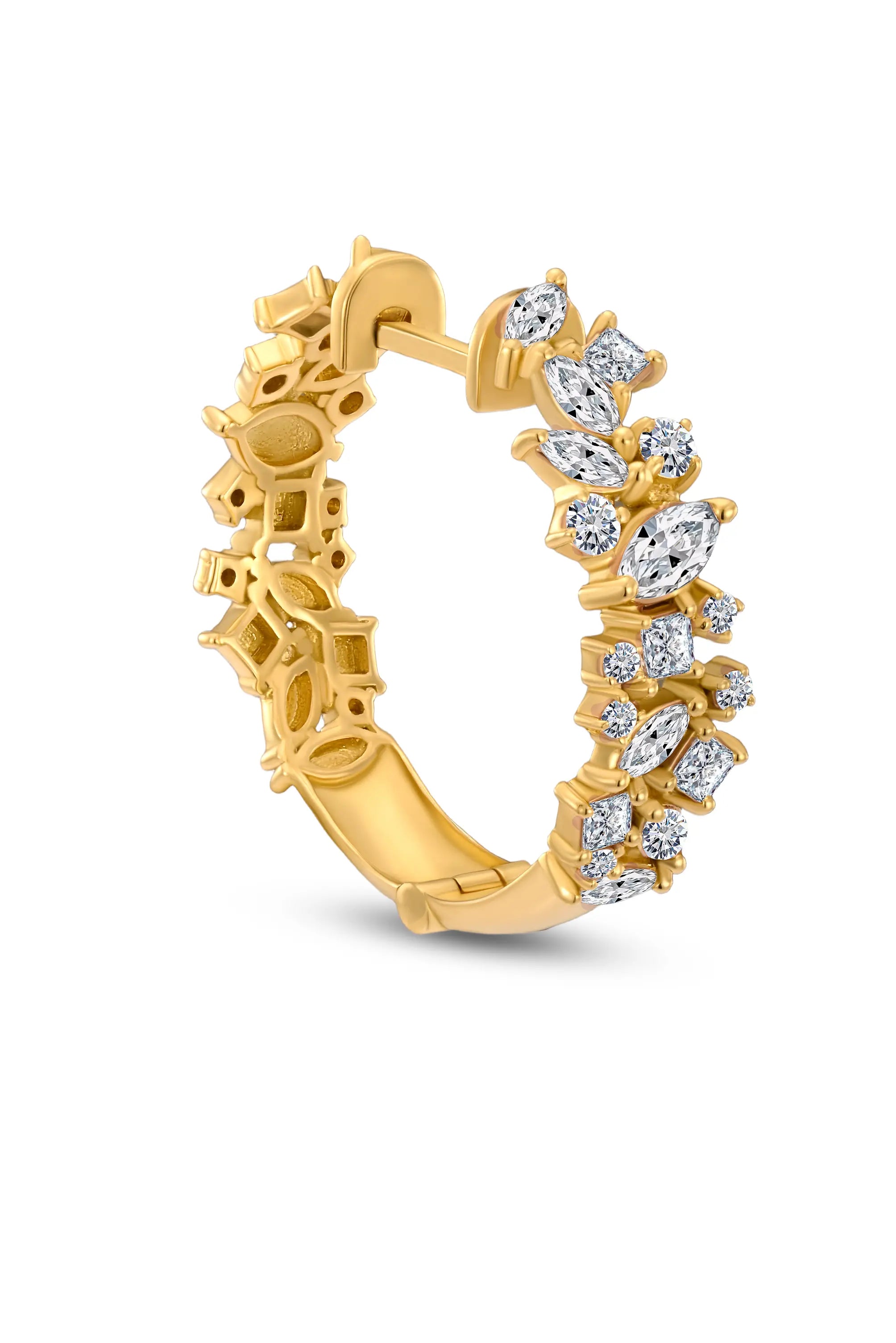 Marquise Muse Multi-Stone Hoop Earrings