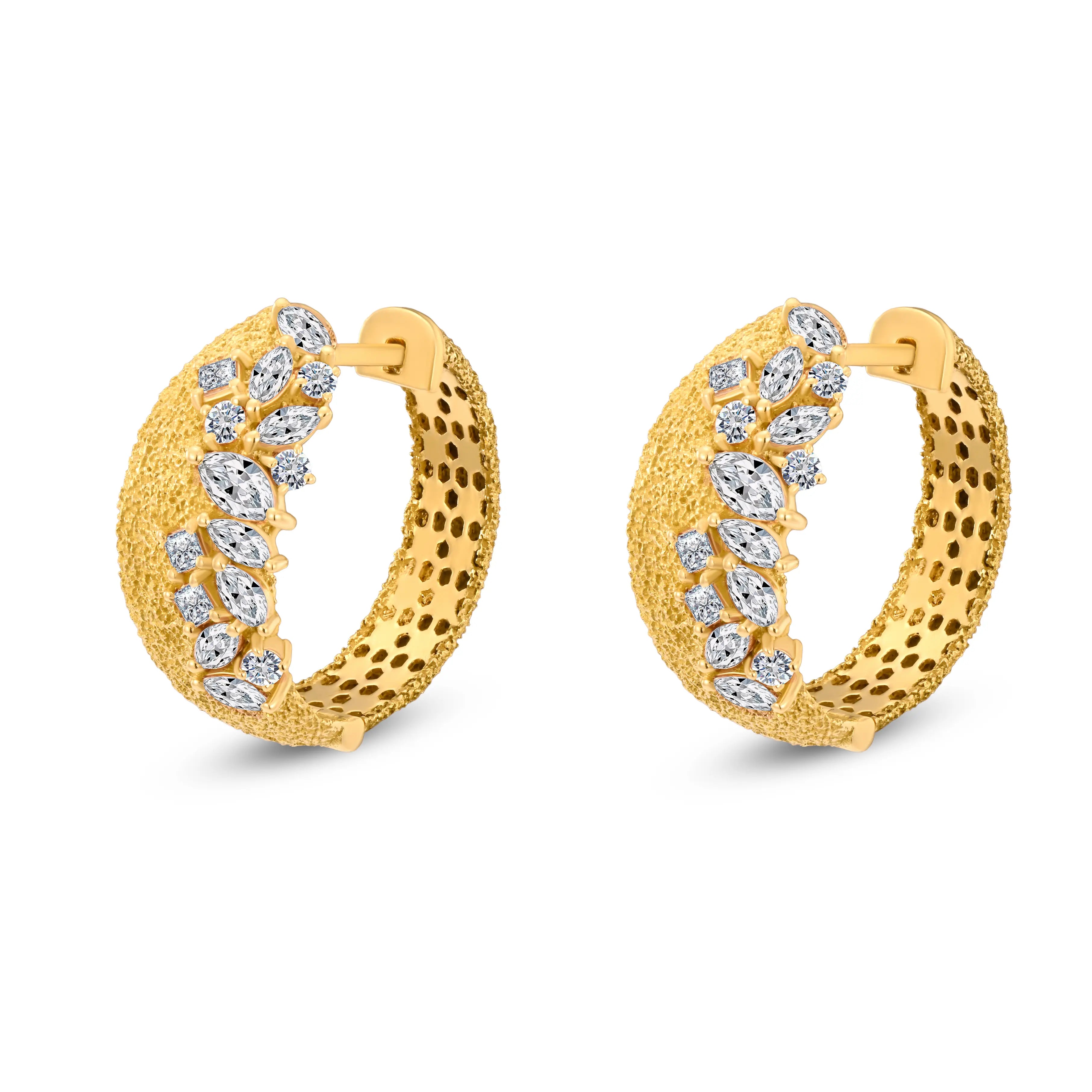 Marquise Muse Textured Earrings