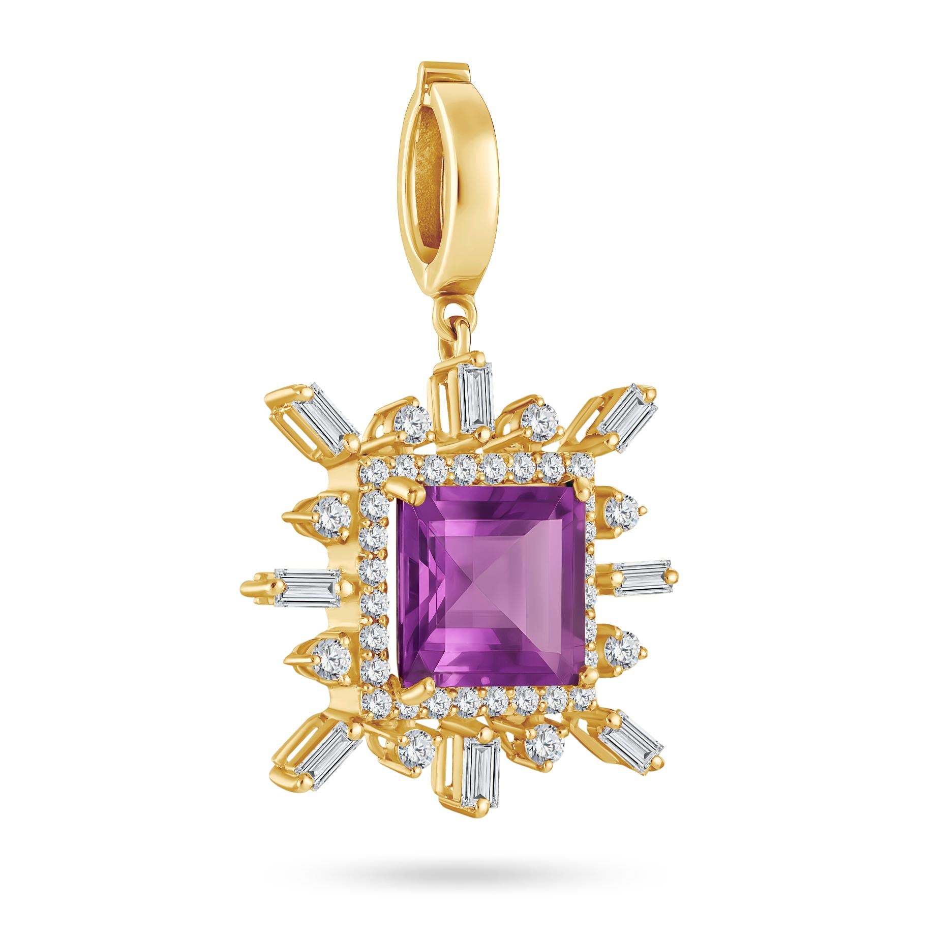 Soleil Amethyst Charm