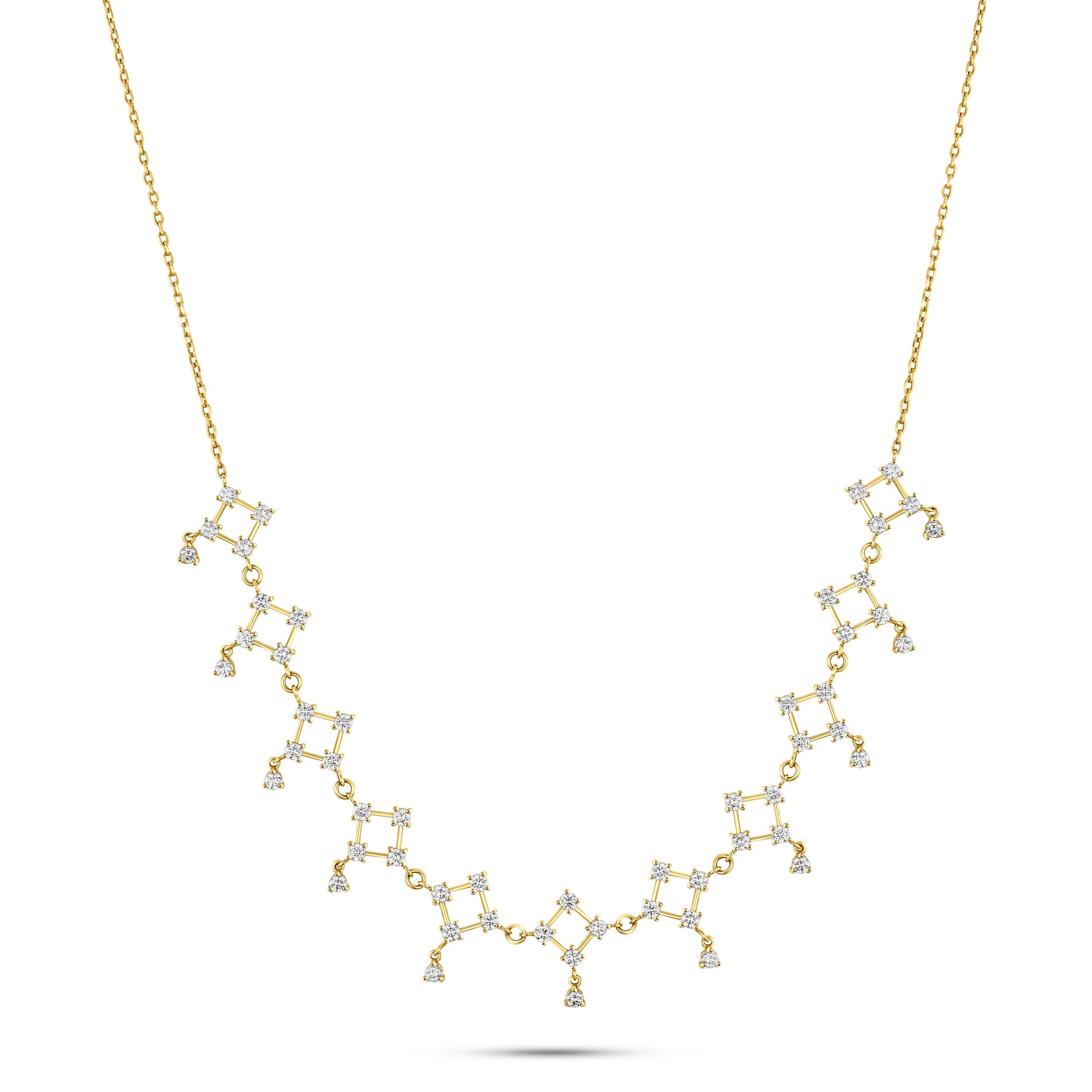 Aurora edge diamond Necklace