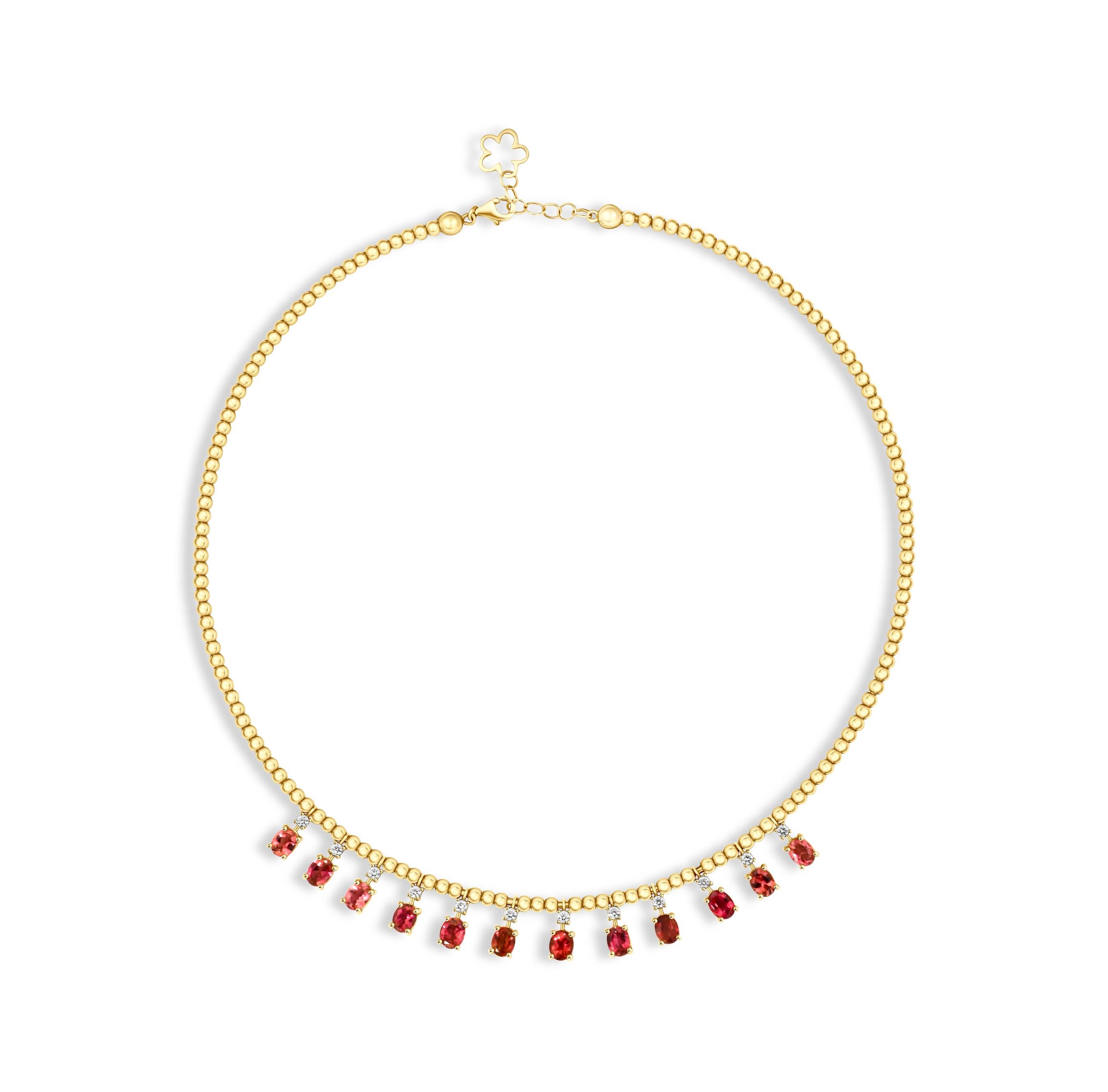 The ruby beaded necklace