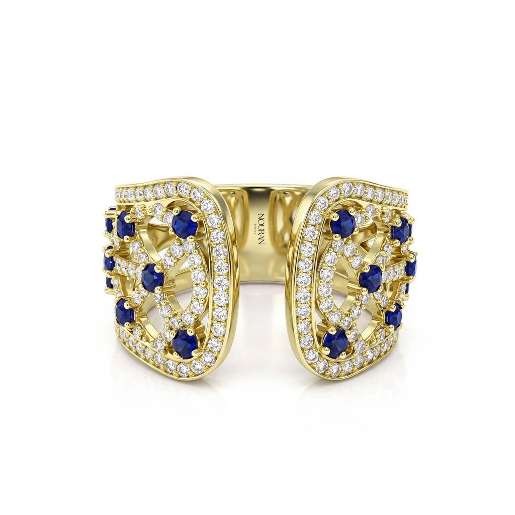 Royal Mosaic Open Cuff Ring