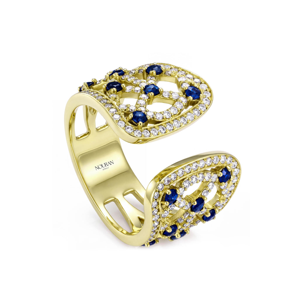 Royal Mosaic Open Cuff Ring