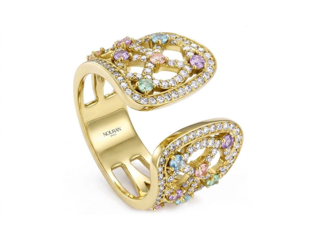 Royal Mosaic Open Cuff Ring
