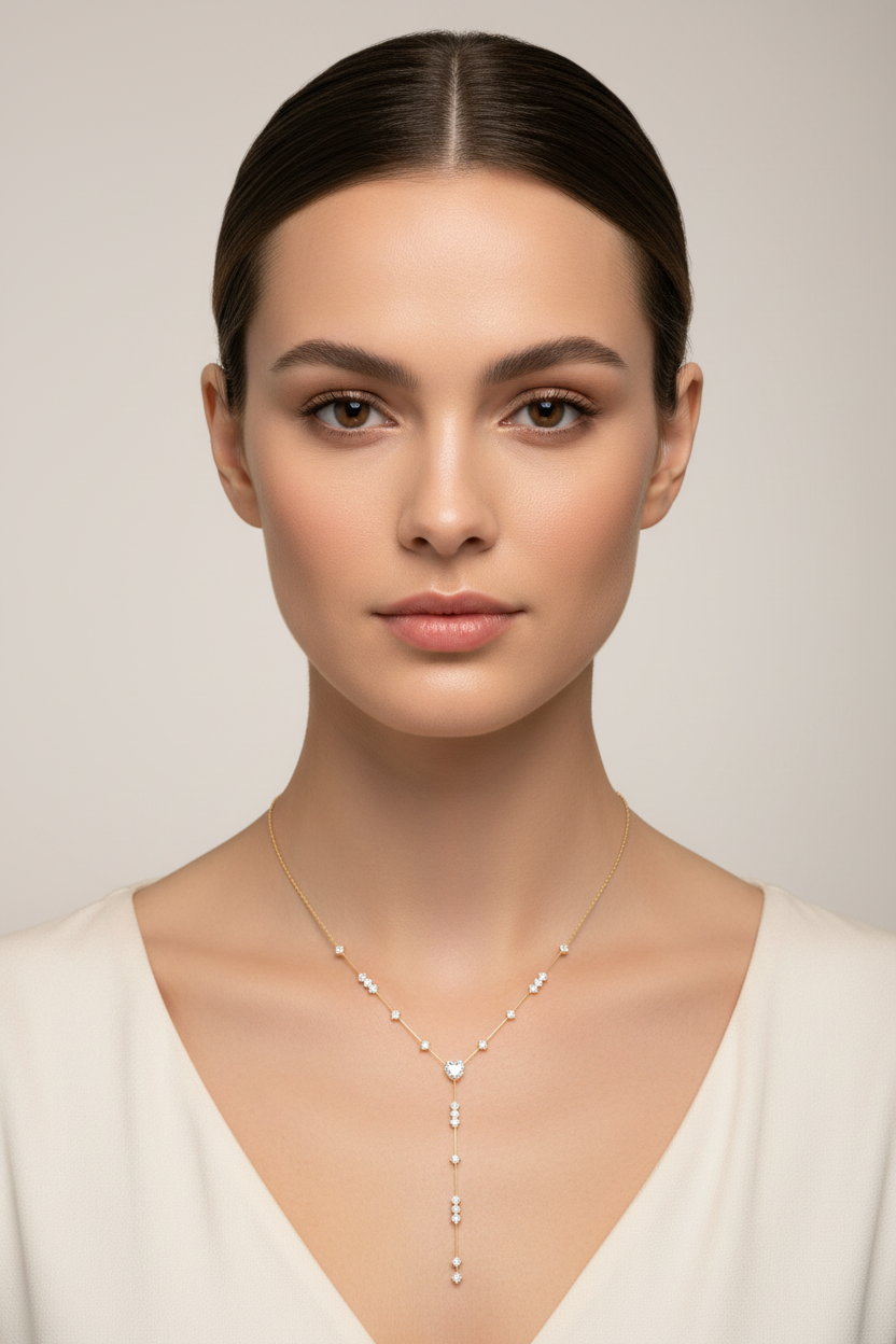 Coeur Muse Necklace on Model